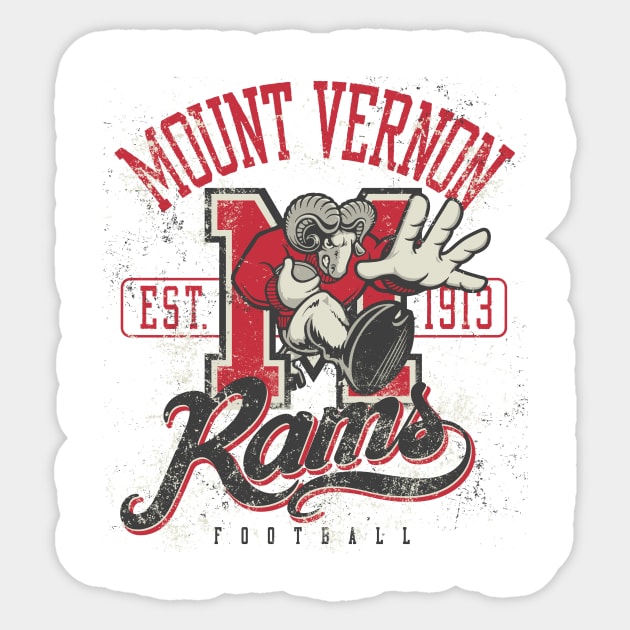 Mount Vernon - Rams II Sticker by viSionDesign